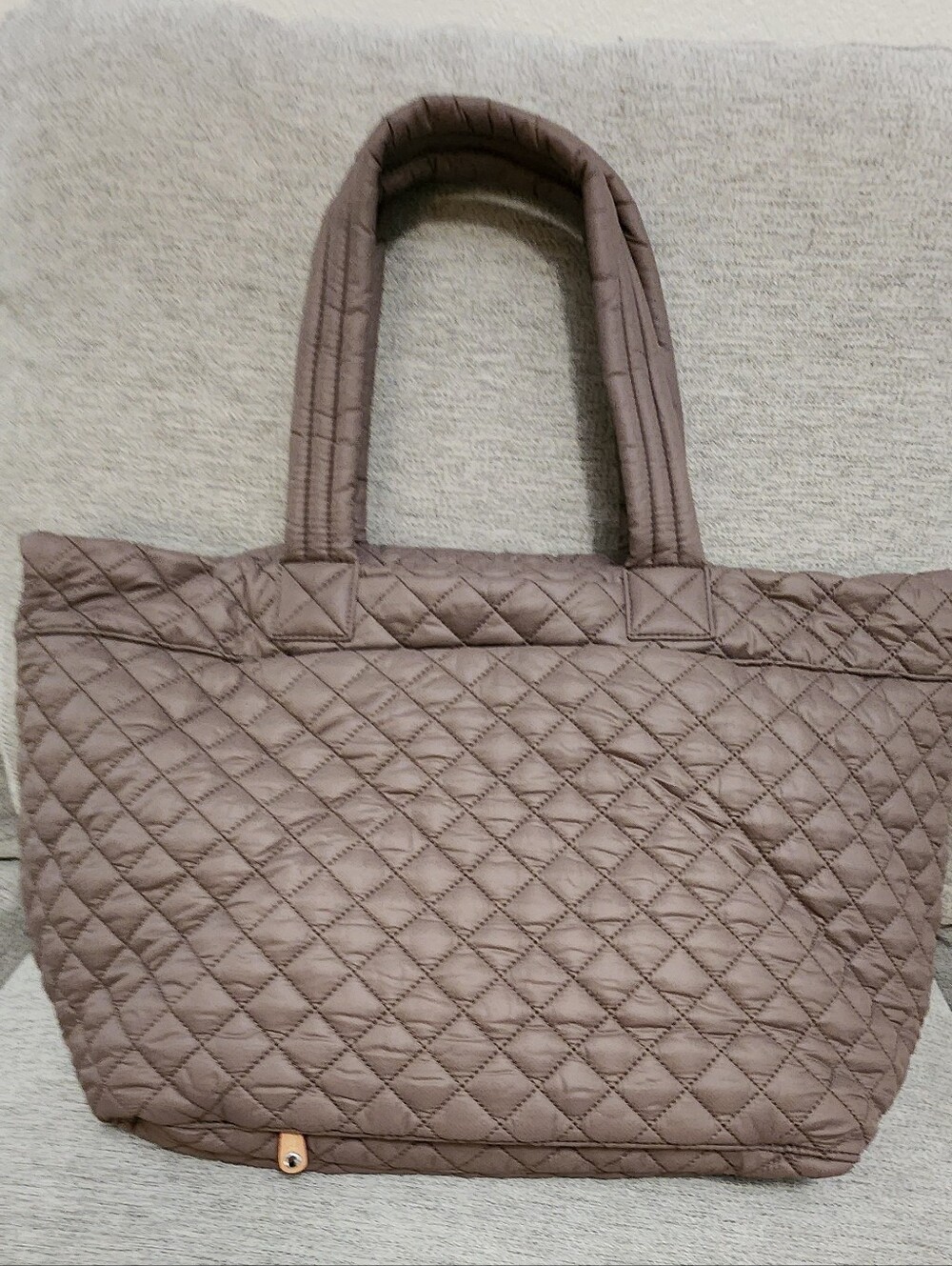 MZ Wallace Quilted Large Tote in Taupe Brown - Picture 8 of 14
